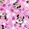 Licensed Disney Prints - Minnie Icon Badge Pink Cotton Fabric by the Yard